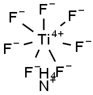 Ammonium titanium fluoride Structure