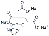 1,2,4-トリス(ソジオオキシカルボニル)ブタン-2-イルホスホン酸ジナトリウム 化学構造式