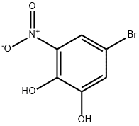 5-broMo-3-nitrobenzene-1,2-diol 化学構造式
