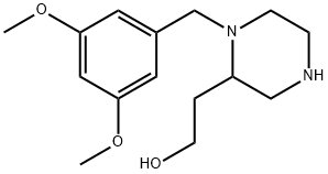 2-(1-(3,5-二甲氧基苄基)哌嗪-2-基)乙烷-1-醇,671795-40-7,结构式