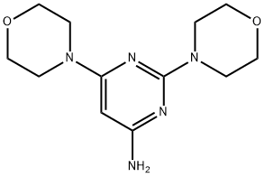 2,6-dimorpholino-pyrimidin-4-ylamine,67191-20-2,结构式