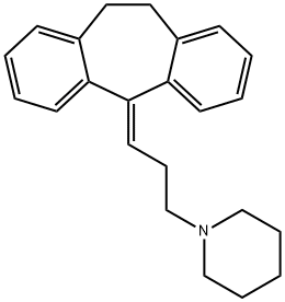 10,11-Dihydro-5-(3-piperidinopropylidene)-5H-dibenzo[a,d]cycloheptene,67195-19-1,结构式