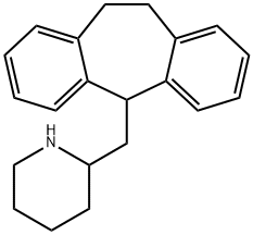 10,11-Dihydro-5-(2-piperidylmethyl)-5H-dibenzo[a,d]cycloheptene,67195-20-4,结构式