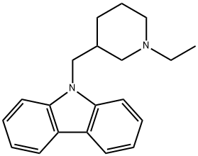 9-(1-Ethyl-3-piperidylmethyl)-9H-carbazole,67196-06-9,结构式