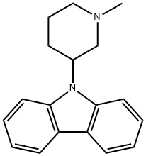 9-(1-メチル-3-ピペリジル)-9H-カルバゾール 化学構造式