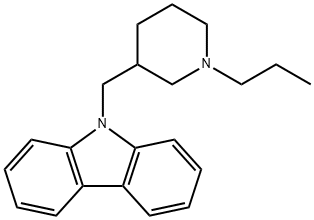 9-(1-プロピル-3-ピペリジルメチル)-9H-カルバゾール 化学構造式