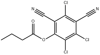 Butyric acid 2,4-dicyano-3,5,6-trichlorophenyl ester Struktur