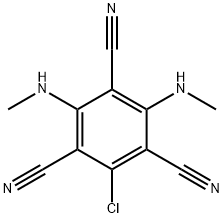 4,6-Bis(methylamino)-2-chlorobenzene-1,3,5-tricarbonitrile 结构式