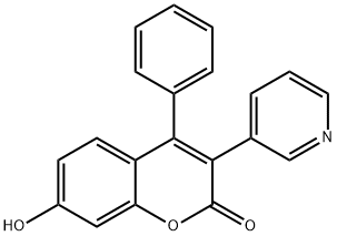 7-Hydroxy-4-phenyl-3-(3-pyridyl)-2H-1-benzopyran-2-one Struktur