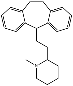 10,11-Dihydro-5-[2-(1-methyl-2-piperidyl)ethyl]-5H-dibenzo[a,d]cycloheptene Struktur
