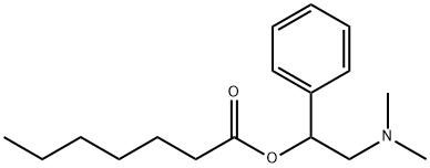 Heptanoic acid 2-(dimethylamino)-1-phenylethyl ester,67227-07-0,结构式