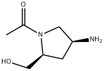 2-Pyrrolidinemethanol, 1-acetyl-4-amino-, (2S,4S)- (9CI) Struktur