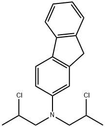 Fluoren-2-amine (8CI), N,N-bis(2-chloropropyl)- 化学構造式
