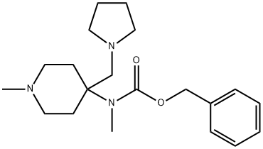 METHYL-(1-METHYL-4-PYRROLIDIN-1-YLMETHYL-PIPERIDIN-4-YL)-CARBAMIC ACID BENZYL ESTER 结构式