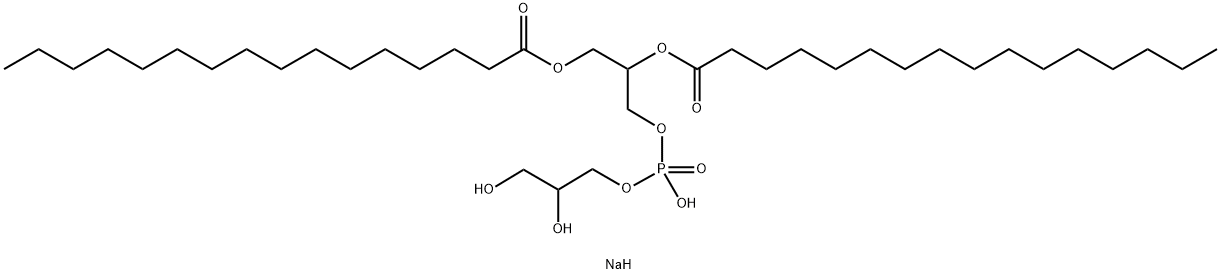 コートソーム MG-6060LS (DPPG) (L-Α-ジパルミトイル ホスファチジルグリセロール, ナトリウム, 99%) 化学構造式