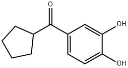 シクロペンチル(3,4-ジヒドロキシフェニル)ケトン 化学構造式