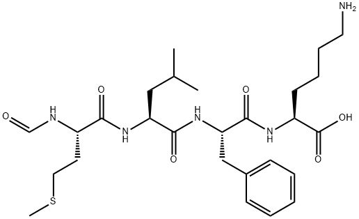 N-ホルミル-Met-Leu-Phe-Lys-OH 化学構造式