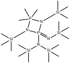 4-[ビス(トリメチルシリル)アミノ]-2,2,4,4-テトラヒドロ-2,2,2-トリメチル-1,3-ビス(トリメチルシリル)-4-[(トリメチルシリル)イミノ]-1,3,2,4-ジアザジホスフェチジン 化学構造式