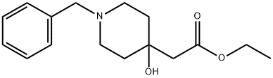 ethyl 2-(1-benzyl-4-hydroxypiperidin-4-yl)acetate Struktur