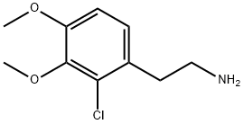 2-クロロ-3,4-ジメトキシベンゼンエタンアミン 化学構造式