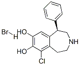 R(+)-6-CHLORO-7,8-DIHYDROXY-1-PHENYL-2,3,4,5-TETRAHYDRO-1H-3-BENZAZEPINE HYDROBROMIDE, 67287-39-2, 结构式
