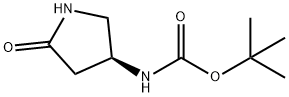 Carbamic acid, [(3S)-5-oxo-3-pyrrolidinyl]-, 1,1-dimethylethyl ester (9CI) 化学構造式