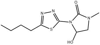 3-(5-Butyl-1,3,4-thiadiazol-2-yl)-4-hydroxy-1-methyl-2-imidazolidinone|