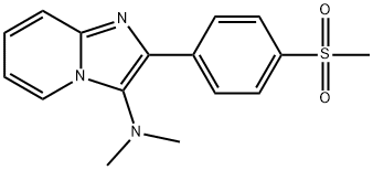 N,N-Dimethyl-2-[p-(methylsulfonyl)phenyl]imidazo[1,2-a]pyridin-3-amine Struktur