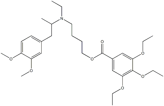 67293-17-8 3,4,5-Triethoxybenzoic acid 4-[ethyl[2-(3,4-dimethoxyphenyl)-1-methylethyl]amino]butyl ester