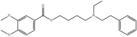3,4-Dimethoxybenzoic acid 4-(ethylphenethylamino)butyl ester,67293-23-6,结构式