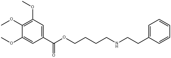 3,4,5-Trimethoxybenzoic acid 4-(phenethylamino)butyl ester,67293-55-4,结构式