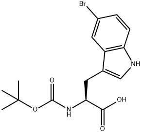 2-[(tert-butoxycarbonyl)amino]-3-(5-bromo-1H-indol-3-yl)propanoic acid Structure