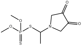 Dithiophosphoric acid O,O-dimethyl S-[1-(3,4-dioxo-1-pyrrolidinyl)ethyl] ester Structure