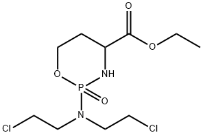 2-[Bis(2-chloroethyl)amino]-4-(ethoxycarbonyl)tetrahydro-2H-1,3,2-oxazaphosphorine 2-oxide,67345-22-6,结构式