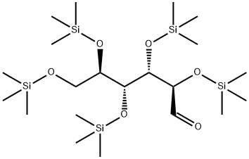 2-O,3-O,4-O,5-O,6-O-Pentakis(trimethylsilyl)-D-glucose Struktur