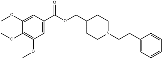 1-Phenethyl-4-piperidinemethanol (3,4,5-trimethoxybenzoate) Struktur