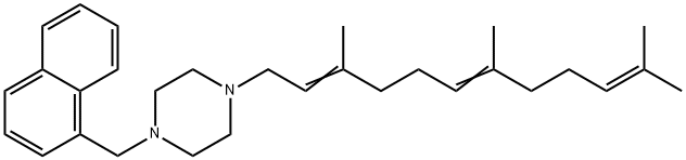 1-(1-Naphtylmethyl)-4-(3,7,11-trimethyl-2,6,10-dodecatrienyl)piperazine Struktur