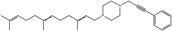 1-(3-Phenyl-2-propynyl)-4-(3,7,11-trimethyl-2,6,10-dodecatrienyl)piperazine,67361-27-7,结构式