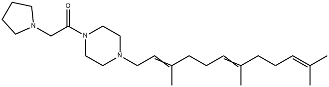 1-(1-Pyrrolidinylacetyl)-4-(3,7,11-trimethyl-2,6,10-dodecatrienyl)piperazine,67361-32-4,结构式