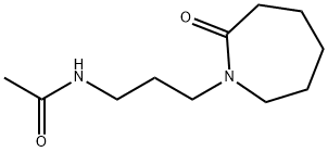 N-[3-(ヘキサヒドロ-2-オキソ-1H-アゼピン-1-イル)プロピル]アセトアミド 化学構造式
