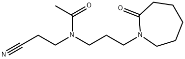 N-(2-Cyanoethyl)-N-[3-(hexahydro-2-oxo-1H-azepin-1-yl)propyl]acetamide 结构式