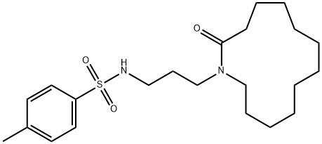 4-Methyl-N-[3-(2-oxoazacyclotridecan-1-yl)propyl]benzenesulfonamide,67370-84-7,结构式