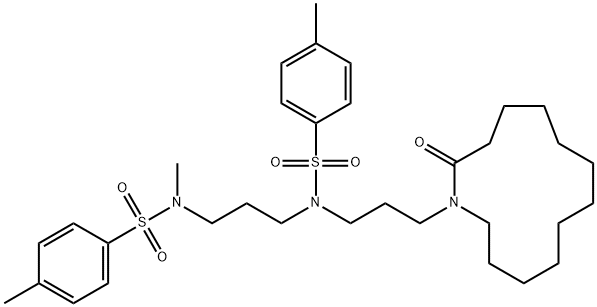 N,4-Dimethyl-N-[3-[[(4-methylphenyl)sulfonyl][3-(2-oxoazacyclotridecan-1-yl)propyl]amino]propyl]benzenesulfonamide,67370-88-1,结构式