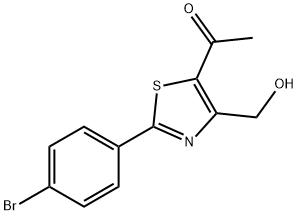 1-[2-(4-Bromophenyl)-4-(hydroxymethyl)-5-thiazolyl]ethanone 结构式