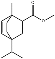 1-メチル-4-(1-メチルエチル)ビシクロ[2.2.2]オクタ-5-エン-2-カルボン酸メチル 化学構造式