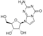 2-Amino-8-D-Ribofuranosyl-imidazo[1,2-a]-1,3,5-triazin-4(8H)-one Struktur