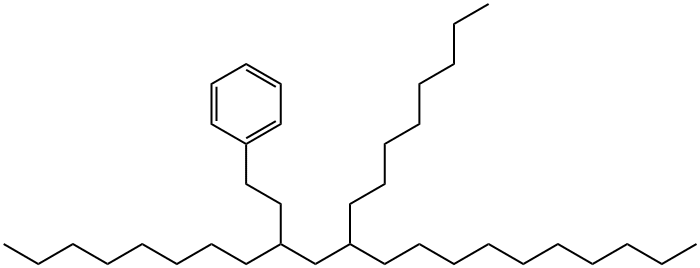 11-OCTYL-9-PHENETHYLHENEICOSANE 结构式