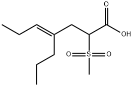 (E)-2-(Methylsulfonyl)-4-propyl-4-heptenoic acid Structure