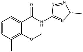 Benzamide, 2-methoxy-3-methyl-N-(2-methyl-2H-tetrazol-5-yl)- (9CI) Structure