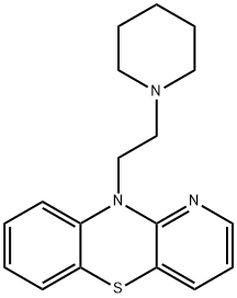 10-(2-ピペリジノエチル)-10H-ピリド[3,2-b][1,4]ベンゾチアジン 化学構造式